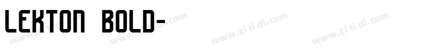 lekton bold字体转换